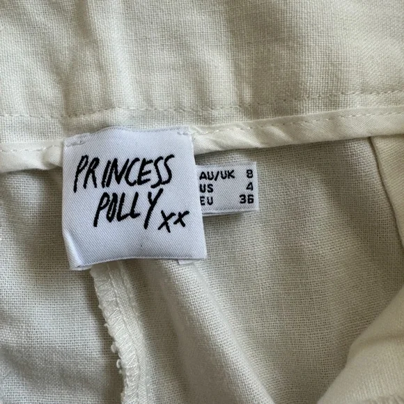 Princess Polly Cream Linen Trousers – Women’s Size 4 (US) - Picture 2 of 3
